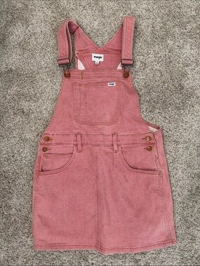 Wrangler Pink Denim Overall Dress
